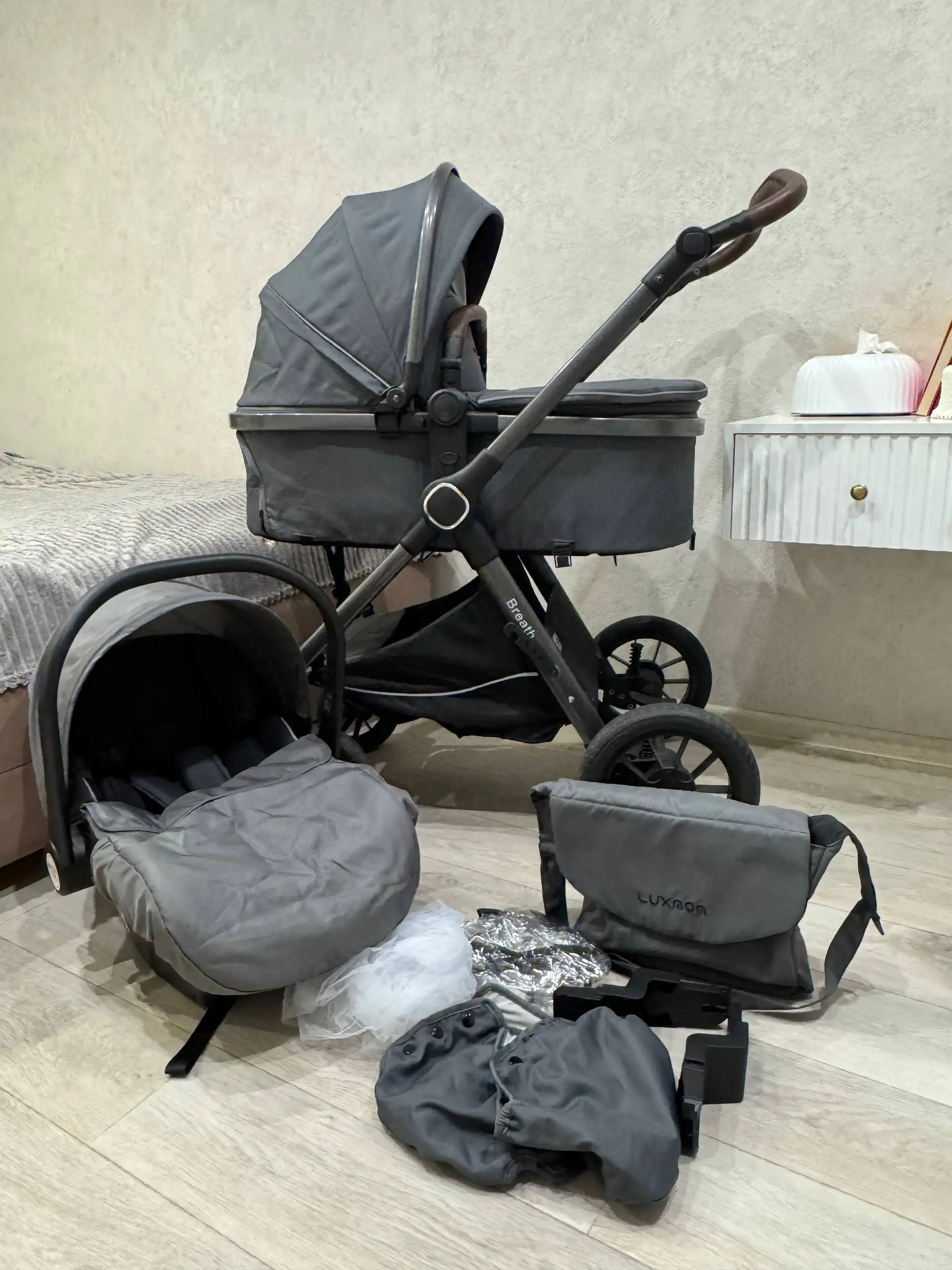 Коляска Luxmom Breath 3 в 1 - Коляски (Товары для детей) в Владивосток