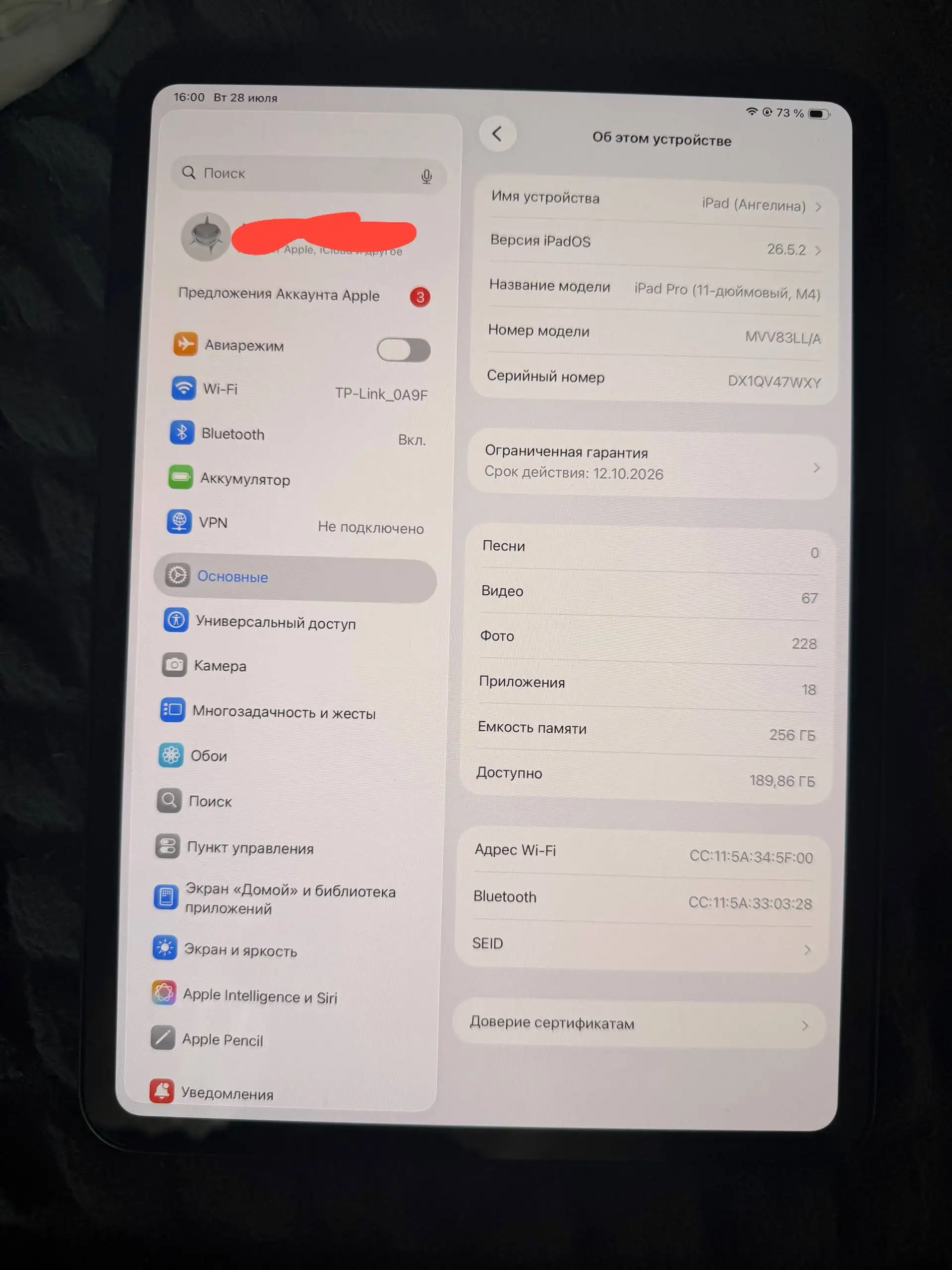 Apple iPad Pro M4 256 ГБ - Планшеты (Электроника) в Владивосток