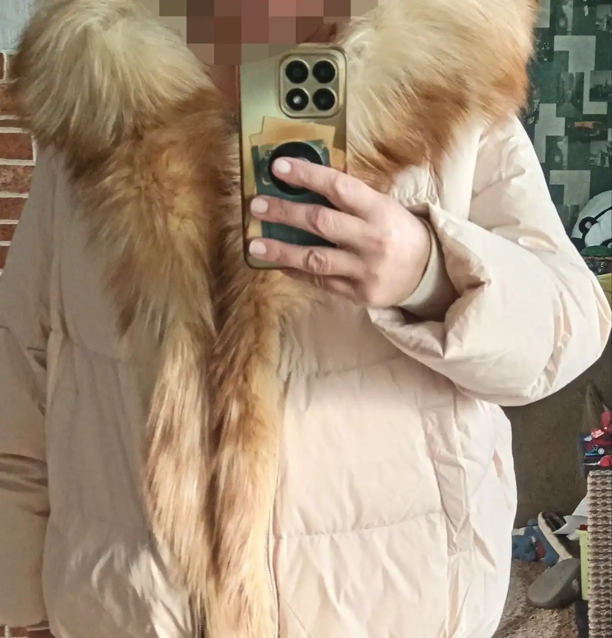 Куртка перьевая с натуральным мехом 48-52