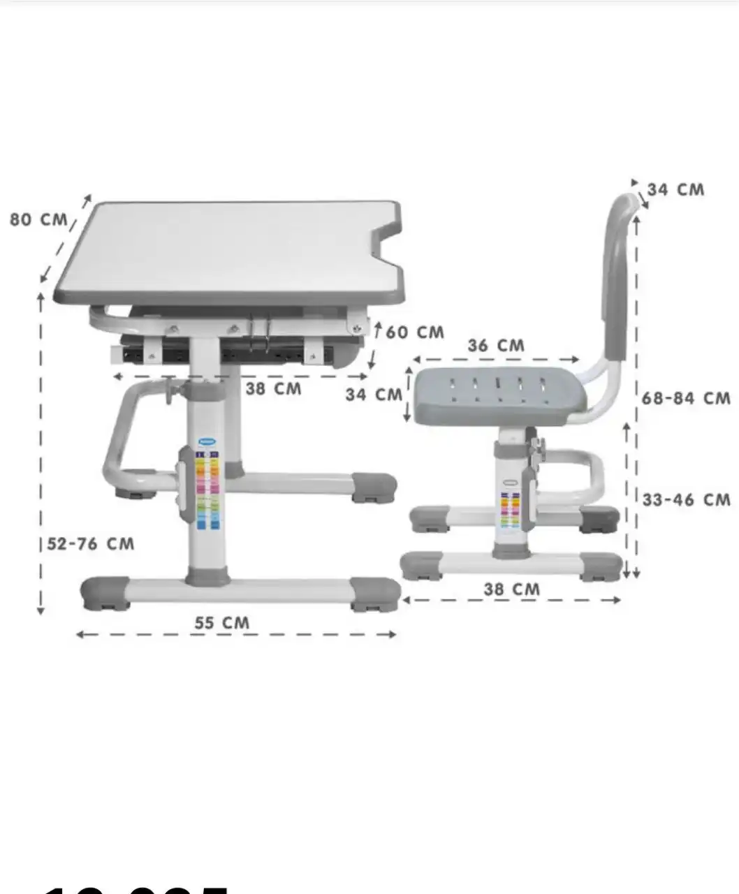 Растущий стол и стул для ребенка