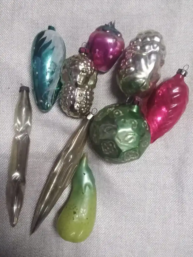 Игрушки ёлочные СССР 9 штук