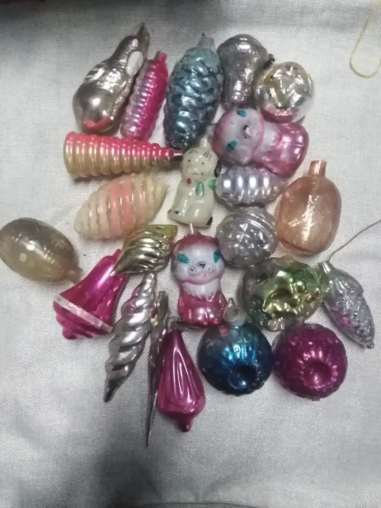 Ёлочные игрушки СССР, 23 штуки