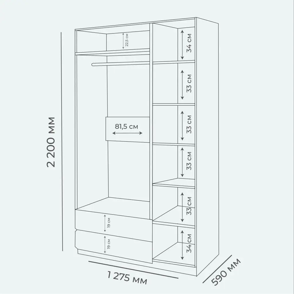 Продам шкаф распашной 3-х дверный с зеркалом - Мебель (Для дома и дачи) в Владивосток
