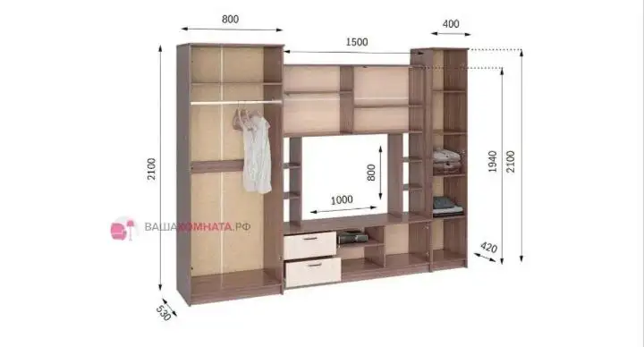 Продажа стенки б/у из 3 модулей - Мебель (Для дома и дачи) в Владивосток