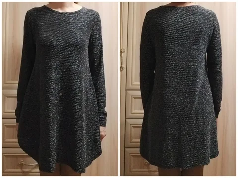 Нарядное чёрное платье-туника с люрексом размер 44-46 - Пижамы в Владивосток