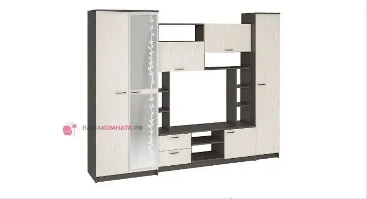 Продам стенку из трех модулей с нишей под телевизор - Мебель (Для дома и дачи) в Владивосток