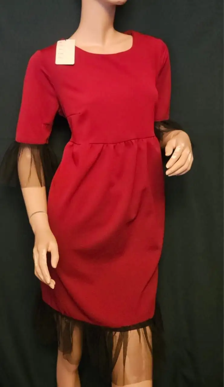 Платье винного цвета размер 44-48 - Платья (Одежда) в Владивосток