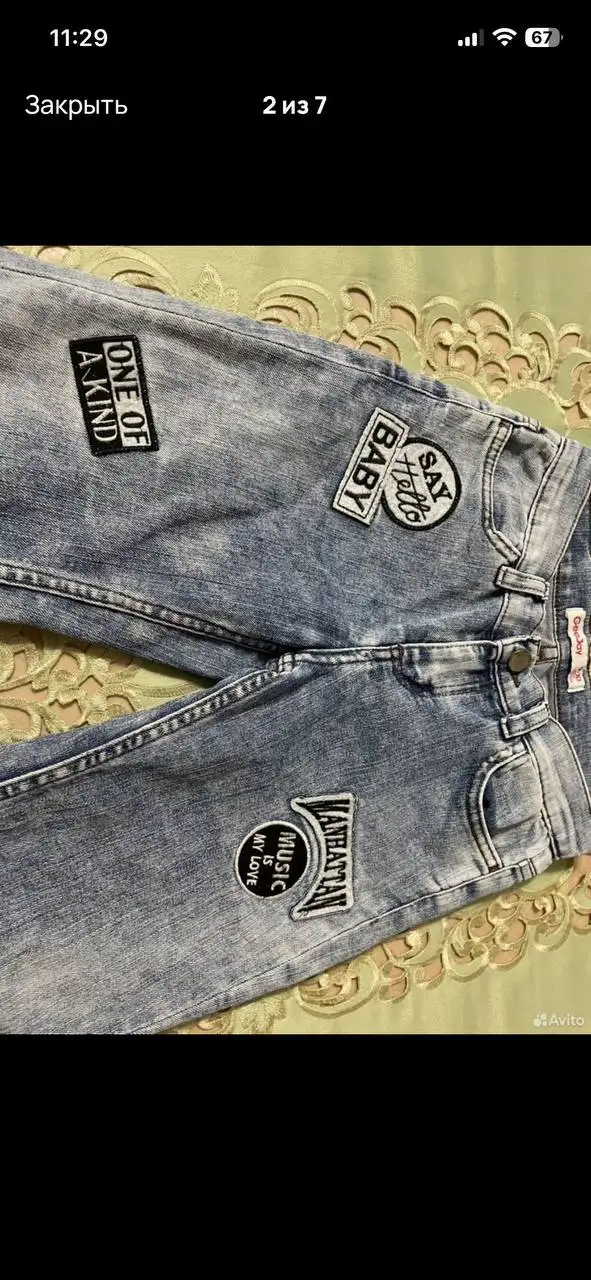 Джинсы для девочки 140 см - Детская одежда (Одежда) в Владивосток