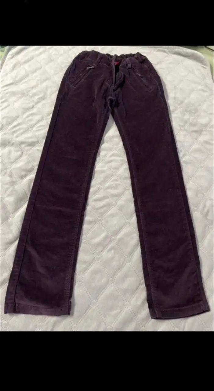 Фиолетовые вельветовые брюки для девочки на рост 140 см - Детская одежда (Одежда) в Владивосток