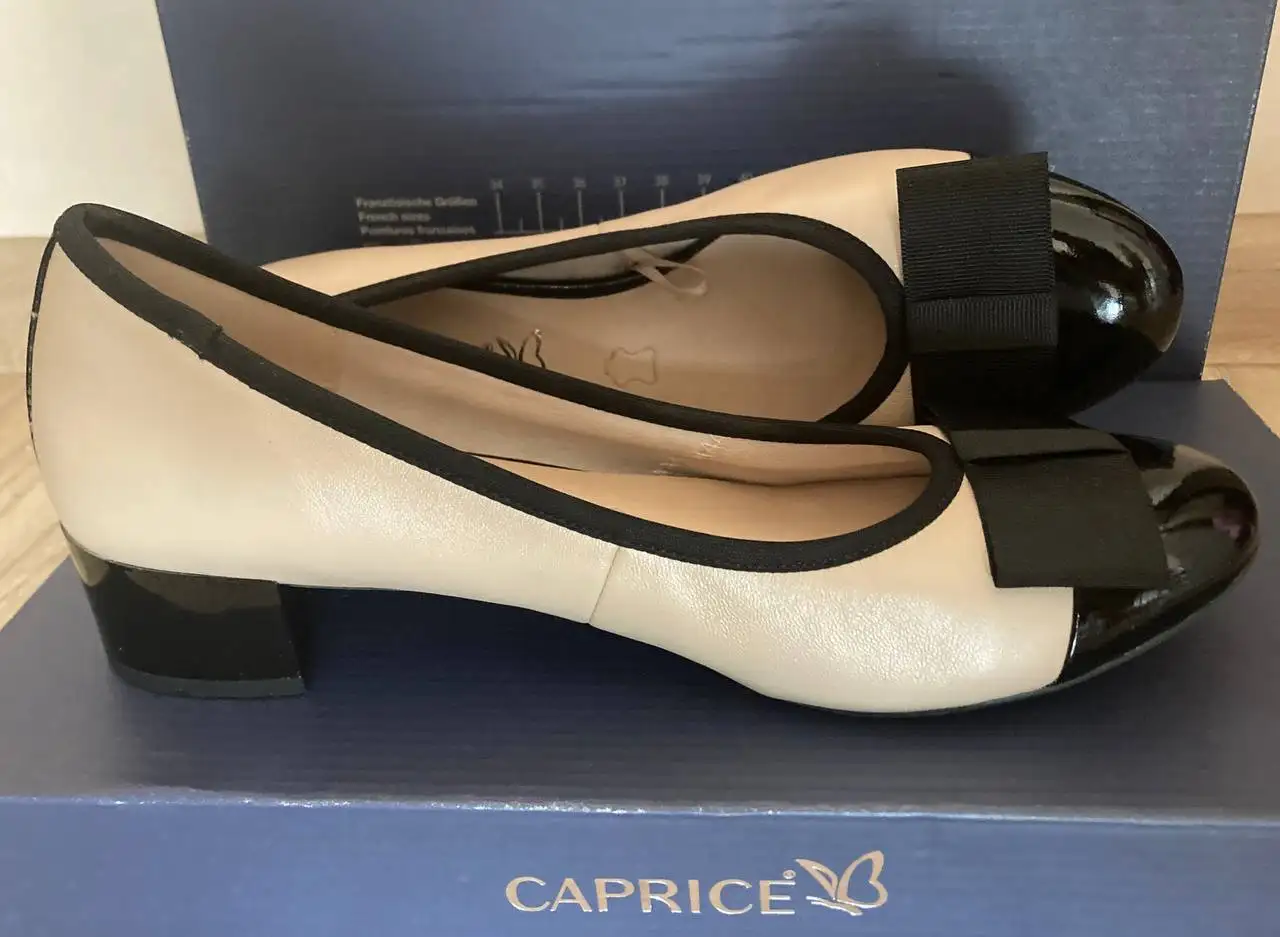 Туфли бежевые Caprice Германия размер 37 - Обувь (Одежда) в Владивосток