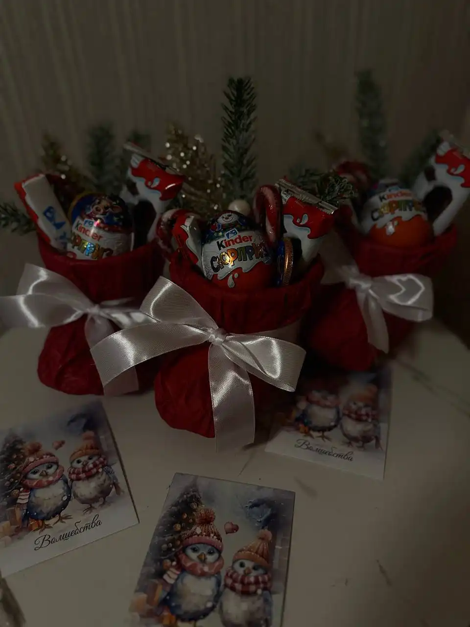 Новогодние светящиеся букеты из бабочек