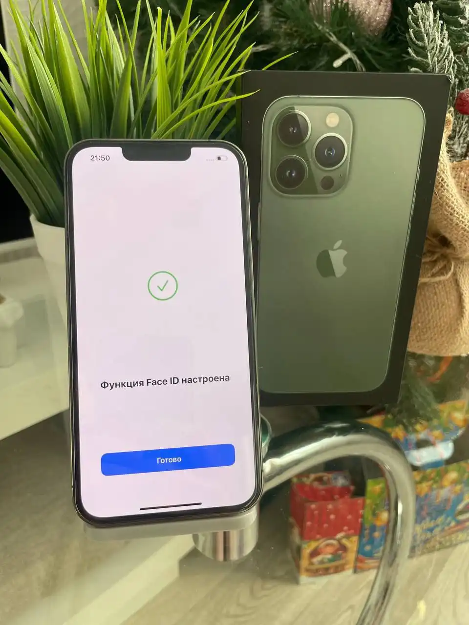 iPhone 13 Pro 256 ГБ Green в идеальном состоянии - Смартфоны (Электроника) в Оренбург