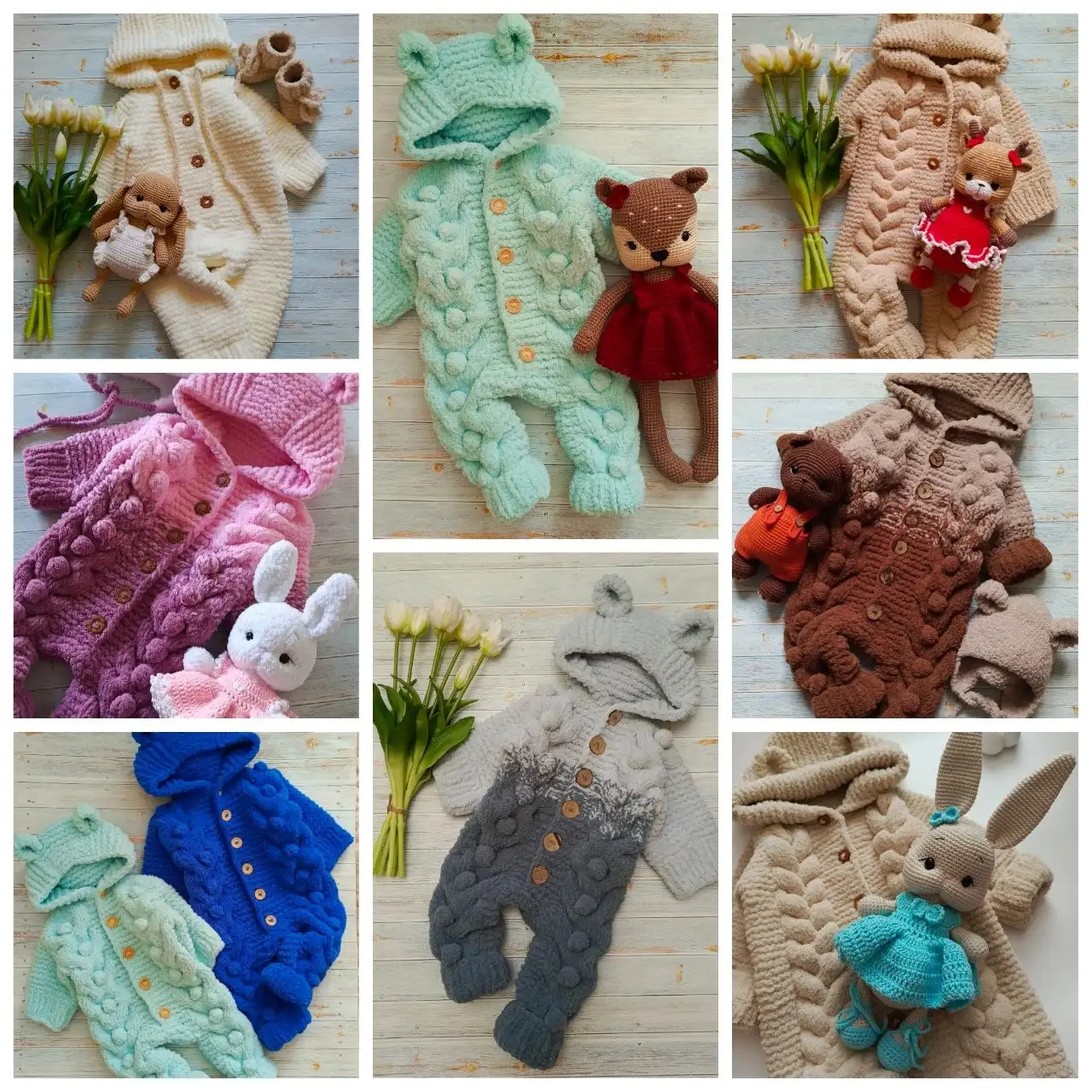 Вязаные комбинезоны и беби-боксы для малышей - Одежда для детей (Товары для детей) в Оренбург