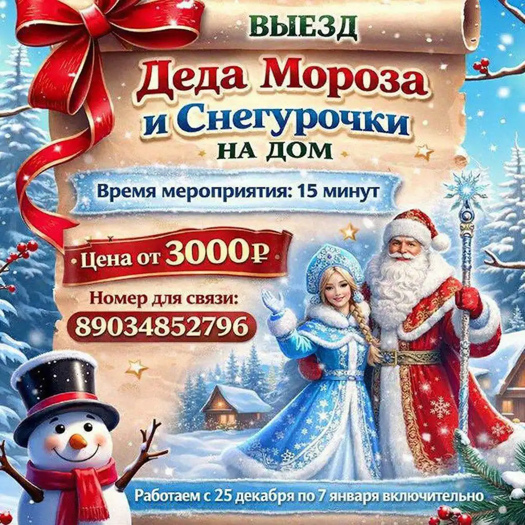 Новогоднее представление с Дедом Морозом и Снегурочкой