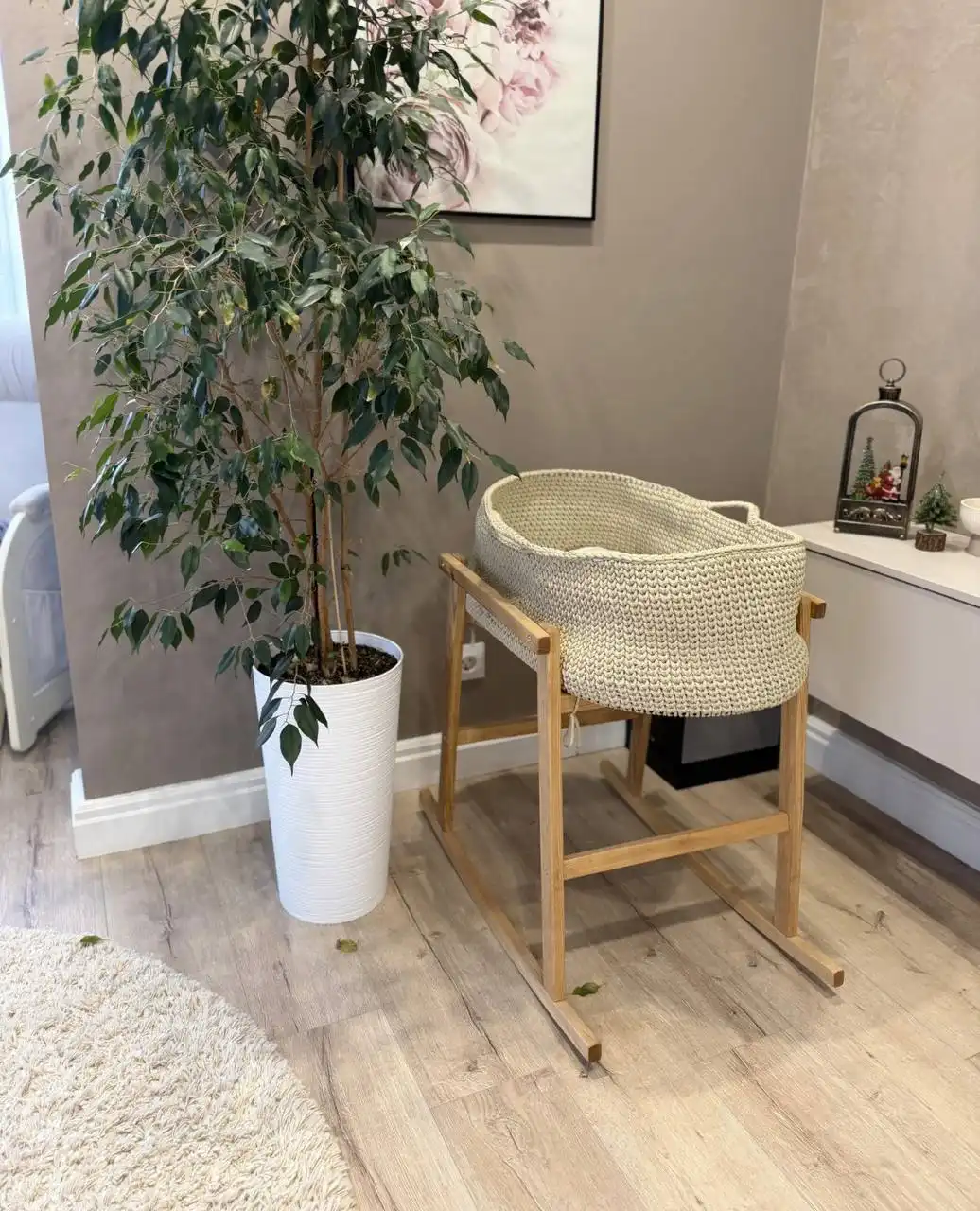 Вязаная люлечка для новорождённого - Люльки/коляски (Товары для детей) в Тюмень