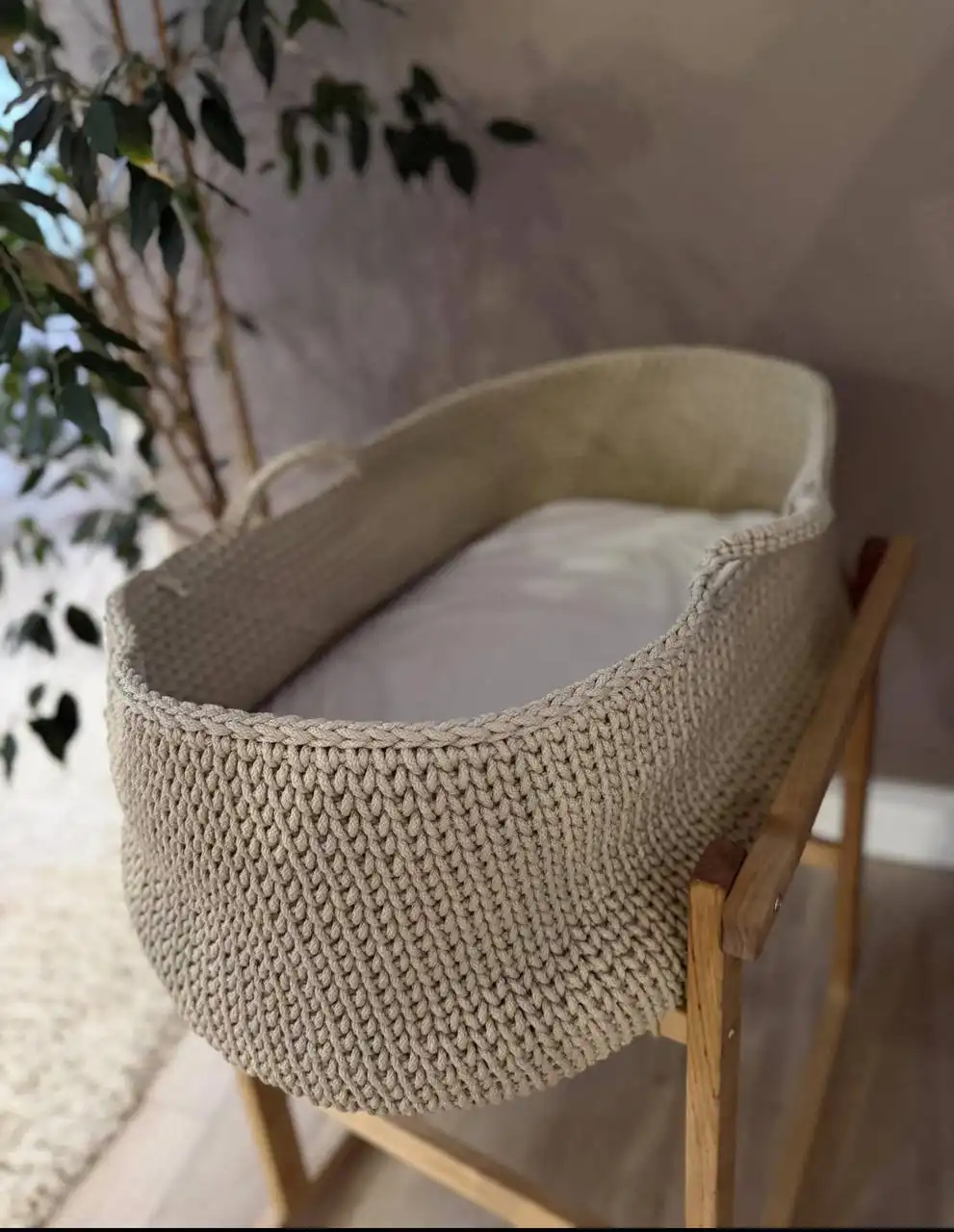 Вязаная люлечка для новорождённого - Люльки/коляски (Товары для детей) в Тюмень