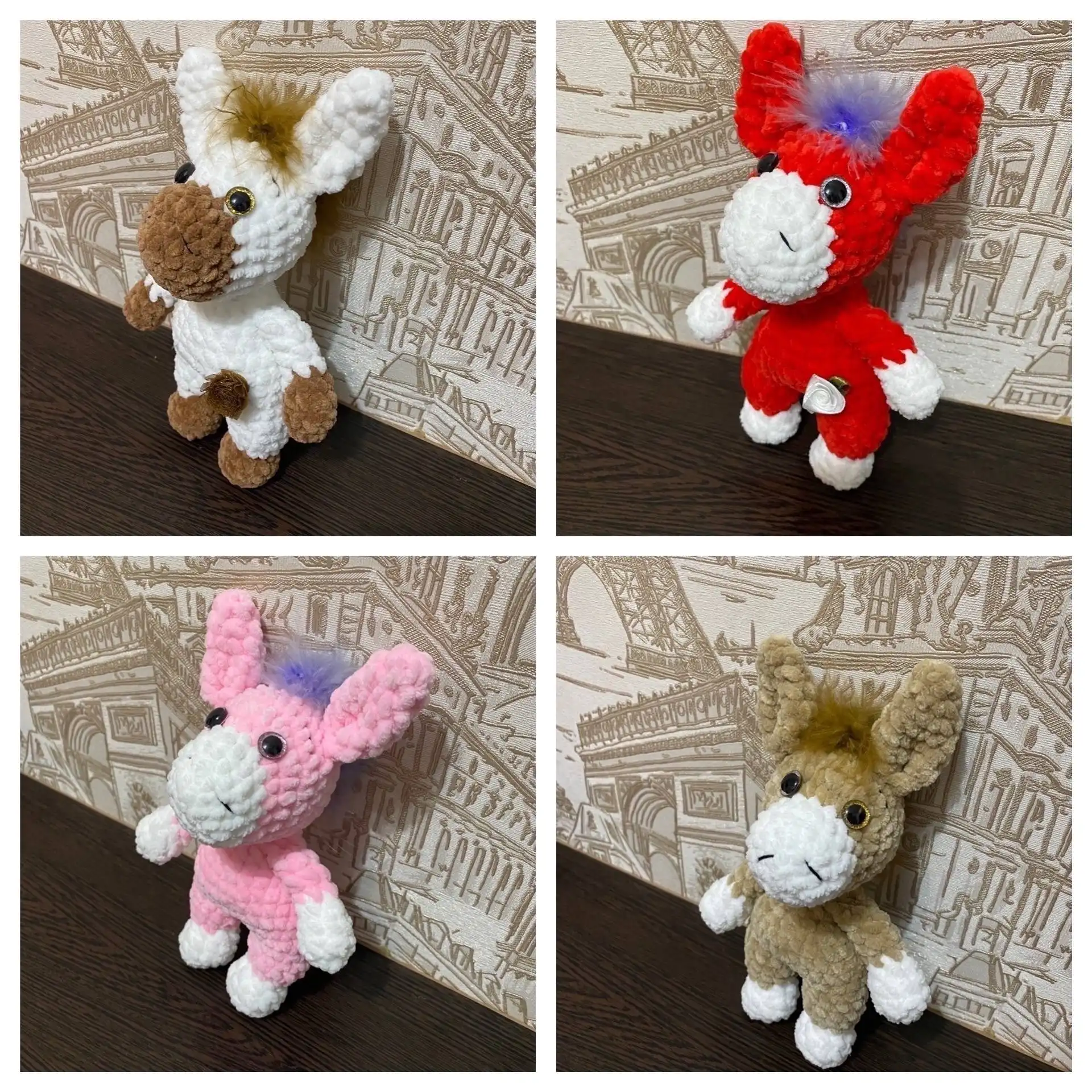 Продажа вязаных лошадок ручной работы