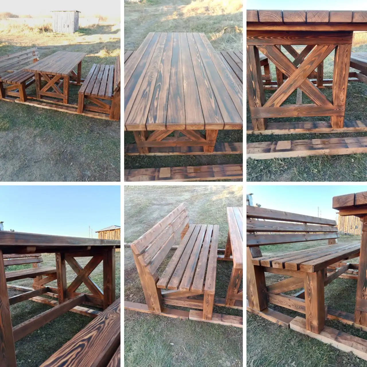 Продам новый комплект мебели из сосны для сада