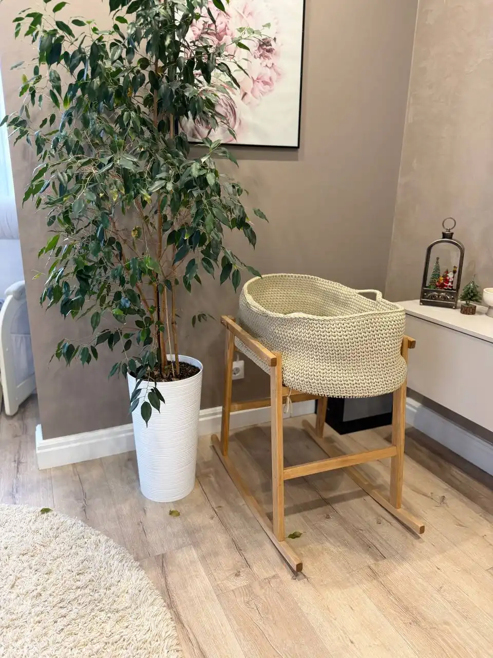 Вязаная люлечка с матрасиком и ножками - Люльки/коляски (Товары для детей) в Тюмень