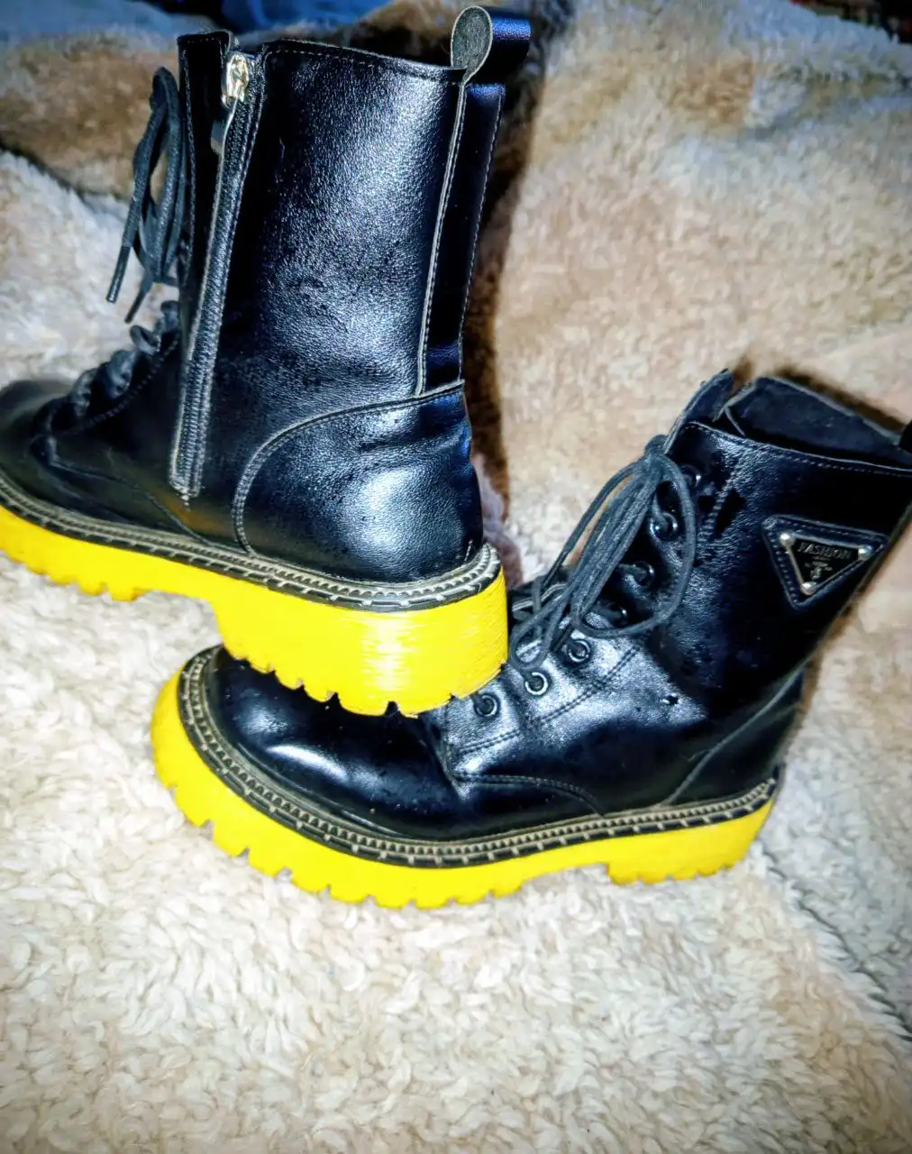 Ботинки из эко-кожи, размер 39-40 - Обувь (Одежда) в Пермь