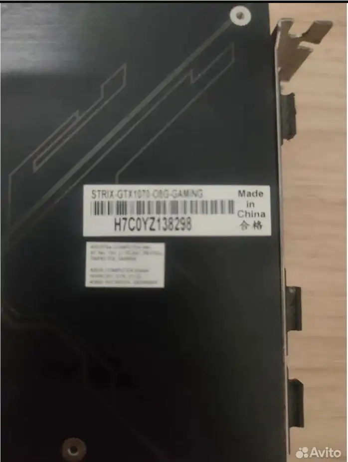 Продам видеокарту 1070 Asus ROG Strix - Видеокарты (Электроника) в Пермь