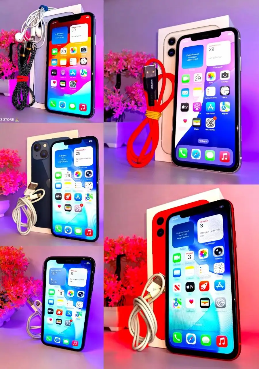 Продажа iPhone 11 и 13 в разных цветах и состояниях - Смартфоны (Электроника) в Пермь