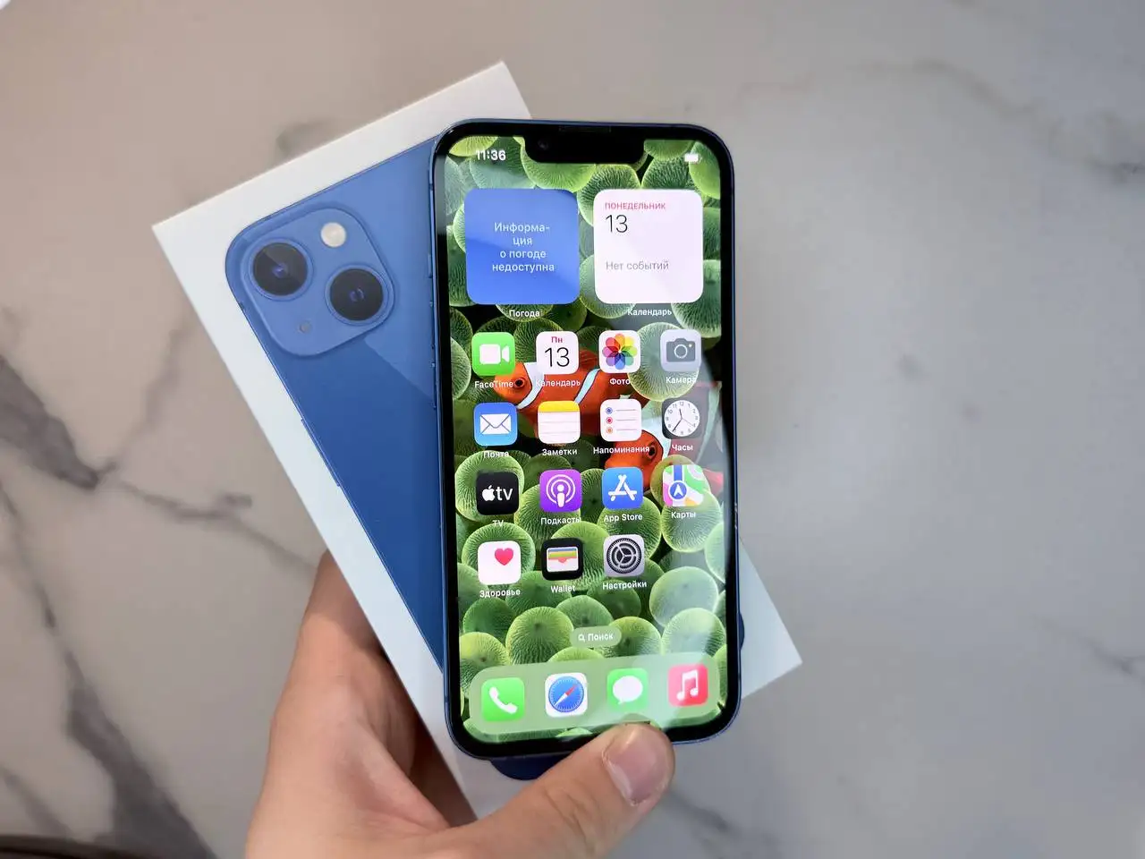 Продам iPhone 13/128 Blue в хорошем состоянии - Смартфоны (Электроника) в Пермь