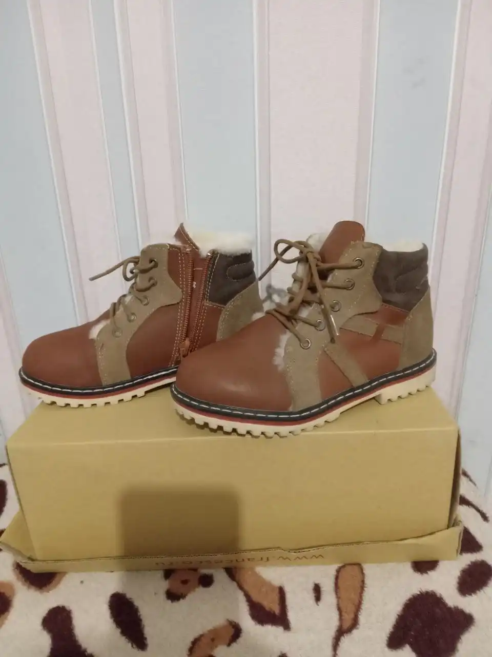 Ботинки зимние 30 размер из натуральной овчины