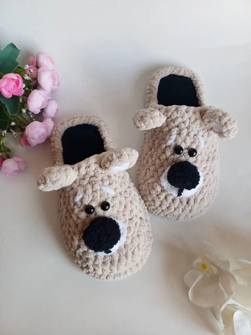 Детские плюшевые тапочки Мишки - Обувь (Товары для детей) в Иркутск