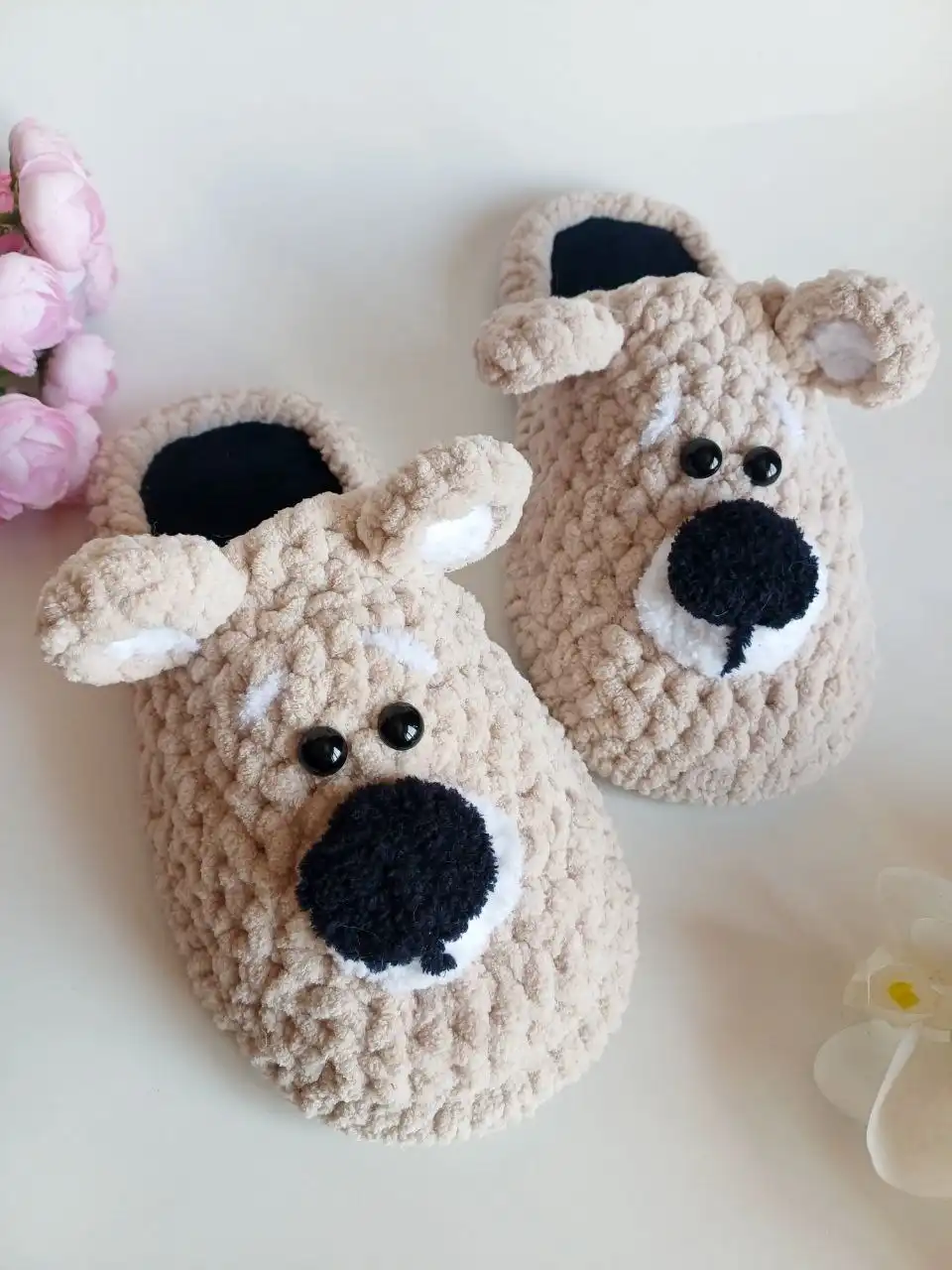 Детские плюшевые тапочки Мишки - Обувь (Товары для детей) в Иркутск