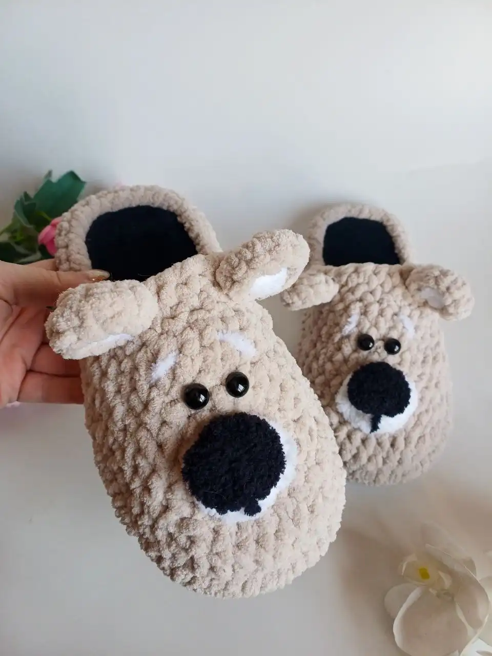 Детские плюшевые тапочки Мишки - Обувь (Товары для детей) в Иркутск