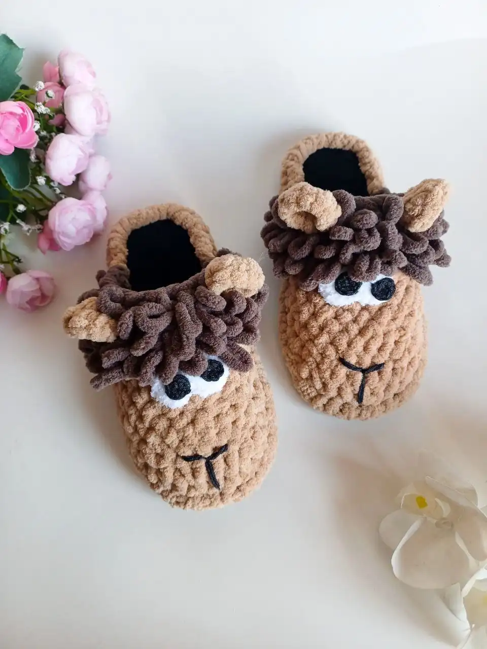 Детские милые плюшевые тапочки Барашки - Обувь (Товары для детей) в Иркутск