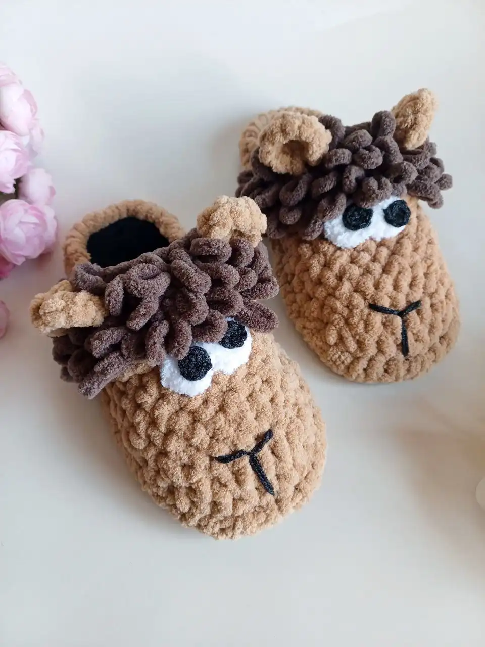 Детские милые плюшевые тапочки Барашки - Обувь (Товары для детей) в Иркутск