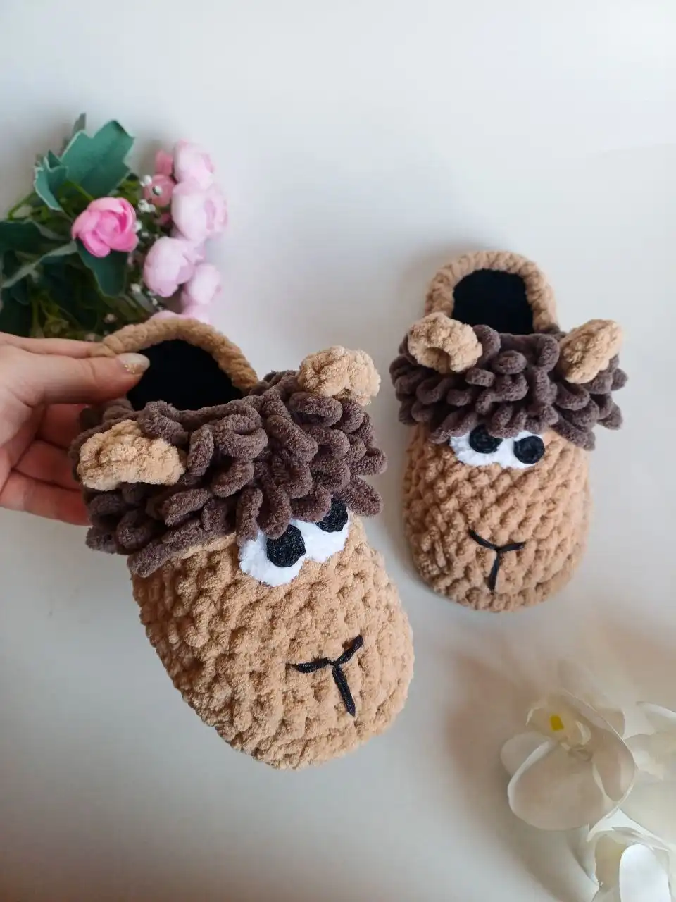 Детские милые плюшевые тапочки Барашки - Обувь (Товары для детей) в Иркутск