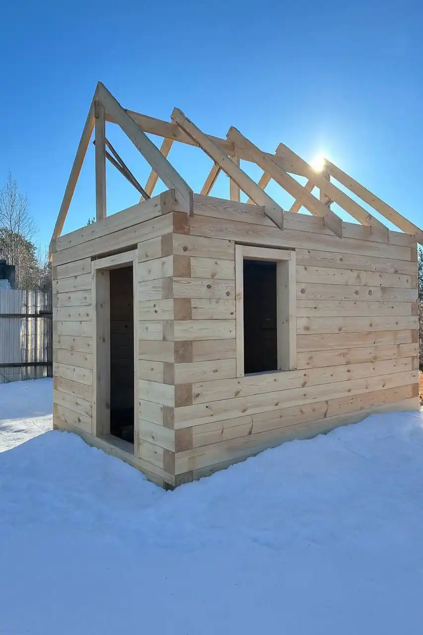 Готовый сруб бани 3×4 из бруса 18×18 - Бани и сауны (Для дома и дачи) в Иркутск