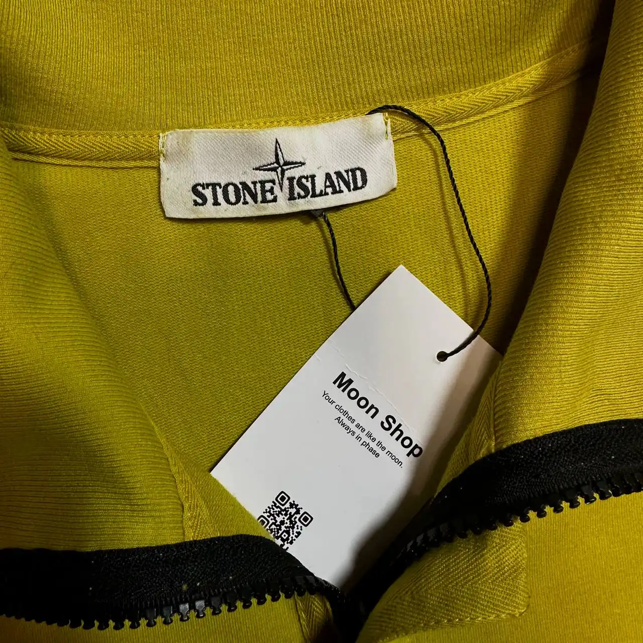 Stone Island 1/4 Zip желтый свитшот