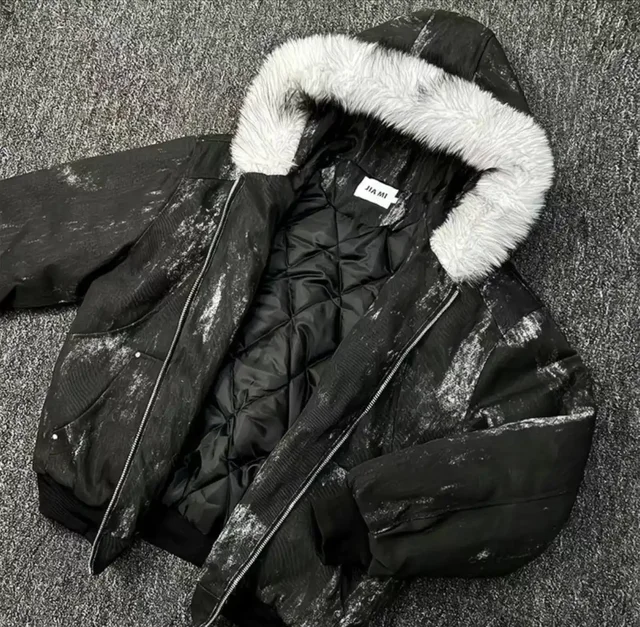 Fur Hood Jacket — Black / Grey - Верхняя одежда в Москва