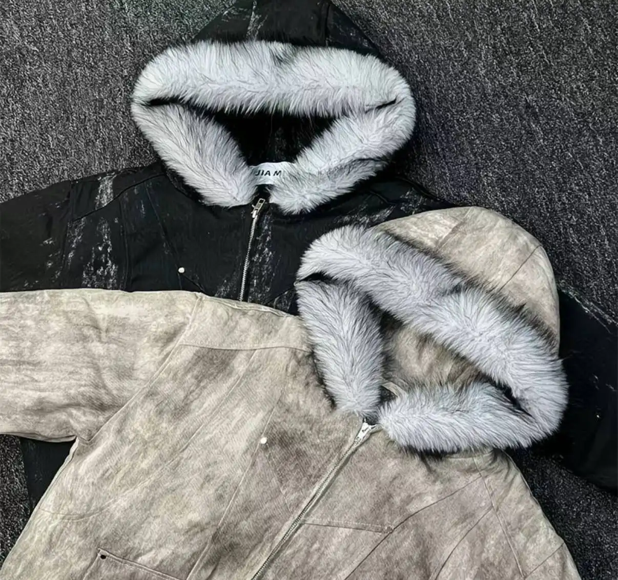 Fur Hood Jacket — Black / Grey - Верхняя одежда (Одежда) в Москва