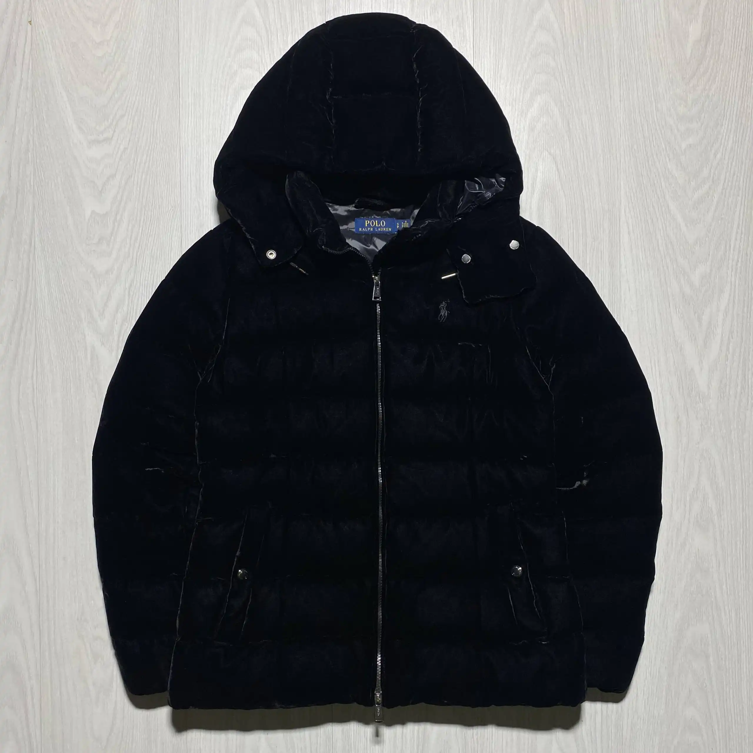 Женский пуховик Ralph Lauren черный бархатный - Верхняя одежда (Одежда) в Архангельск