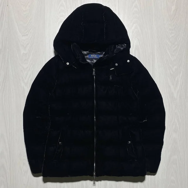 Женский пуховик Ralph Lauren черный бархатный - Верхняя одежда в Архангельск