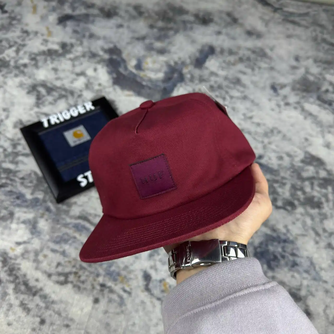 Кепка HUF Essentials Unstructured Box Logo - Головные уборы (Одежда) в Санкт-Петербург