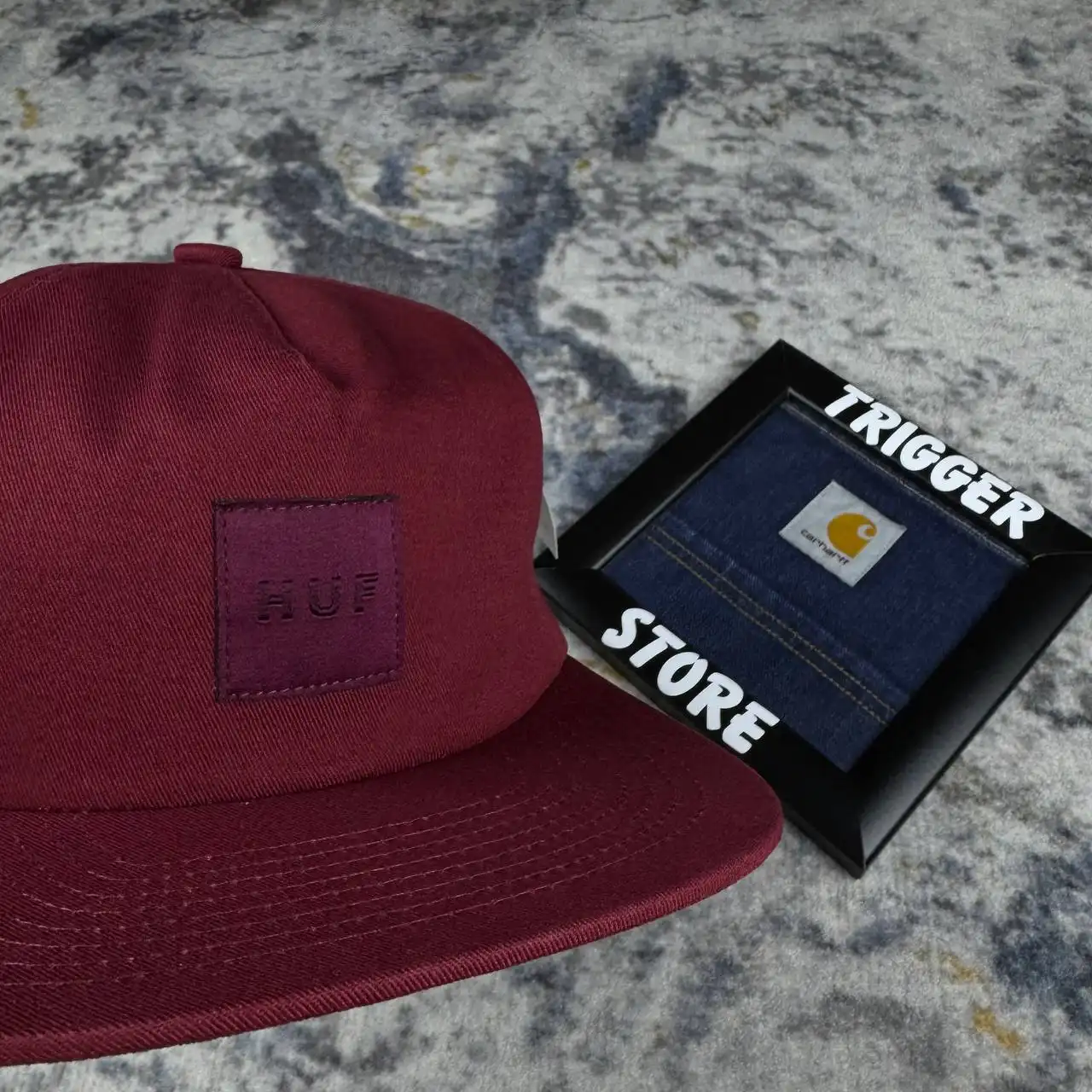 Кепка HUF Essentials Unstructured Box Logo - Головные уборы (Одежда) в Санкт-Петербург