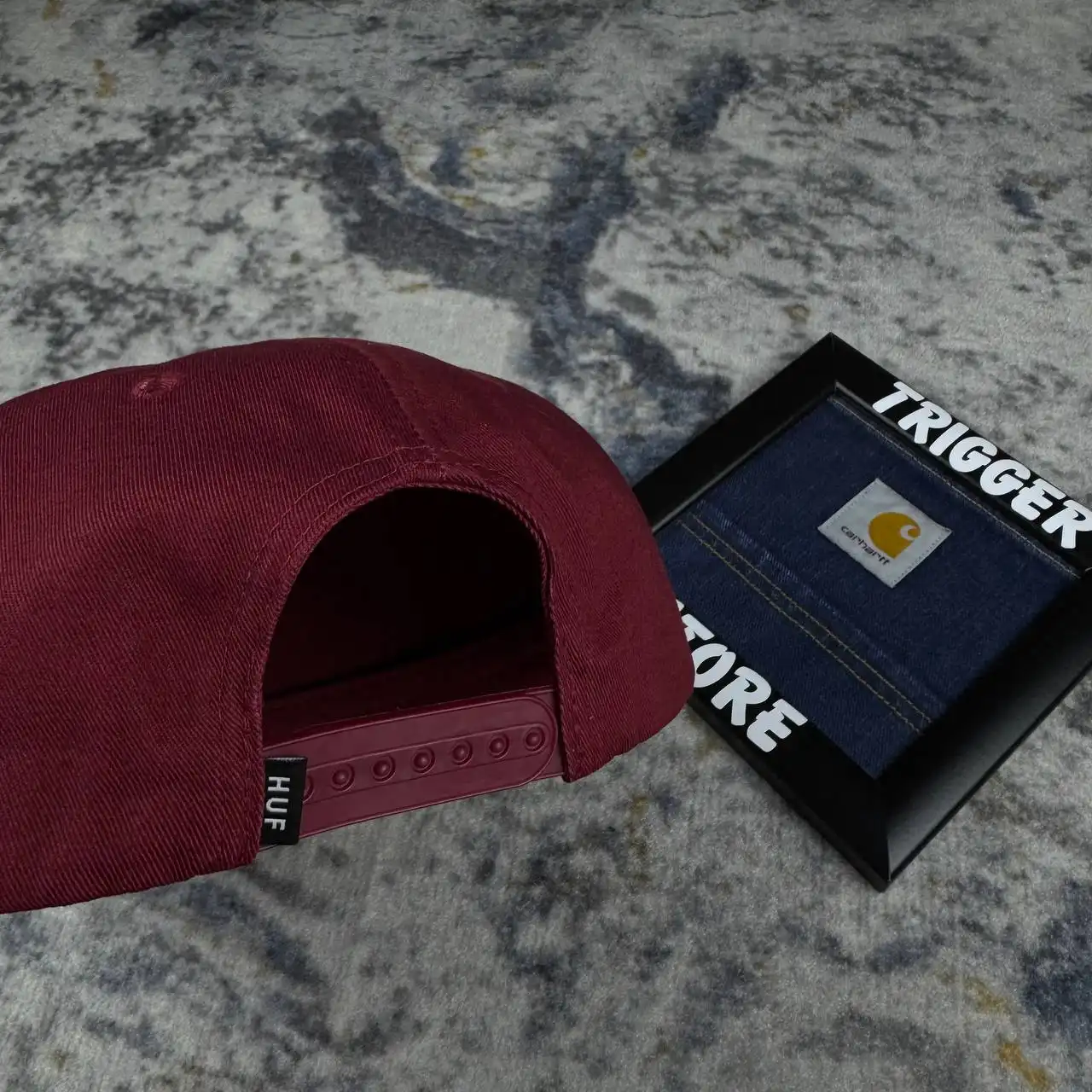 Кепка HUF Essentials Unstructured Box Logo - Головные уборы (Одежда) в Санкт-Петербург