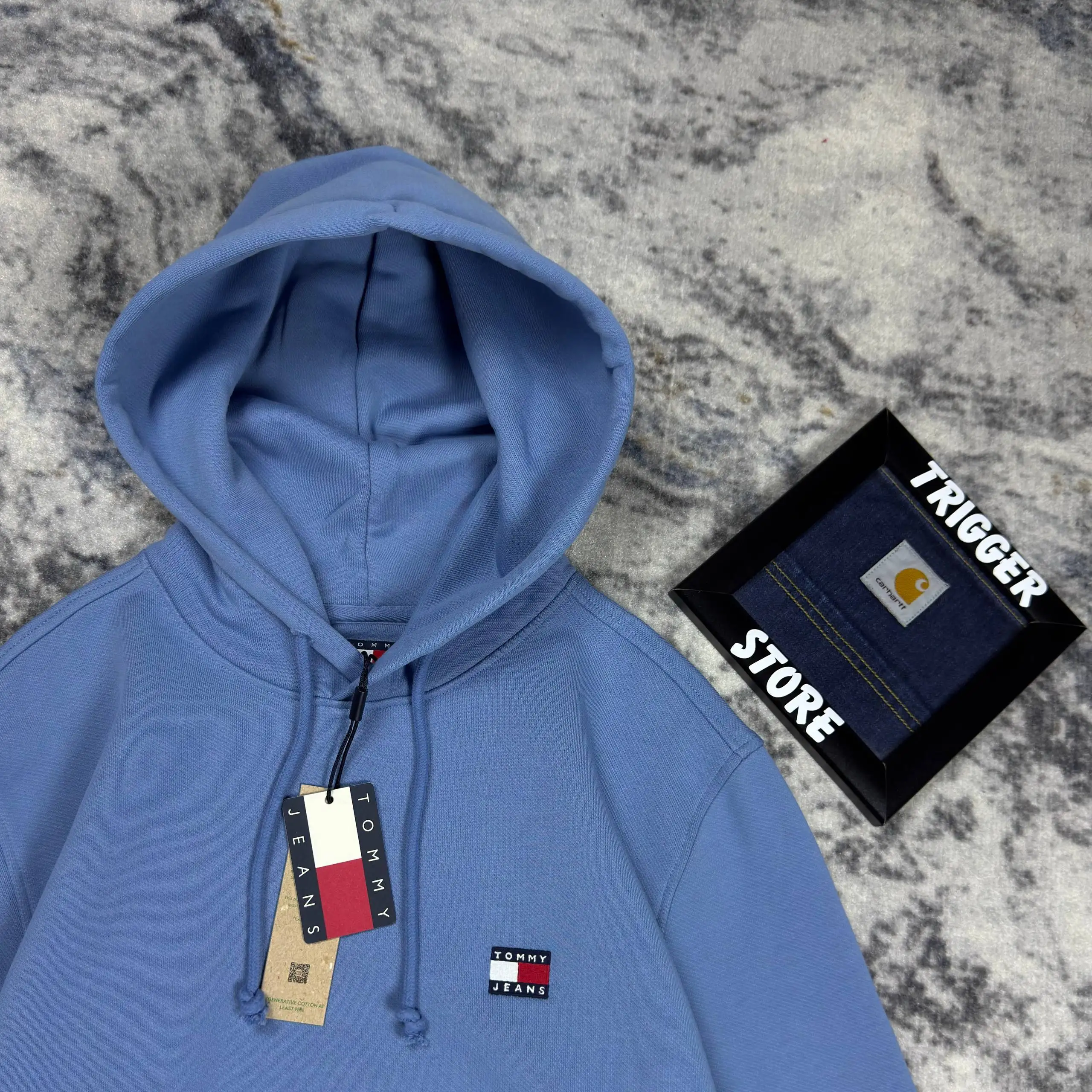 Худи Tommy Jeans Badge Logo Colorado Blue размер L - Худи (Одежда) в Санкт-Петербург