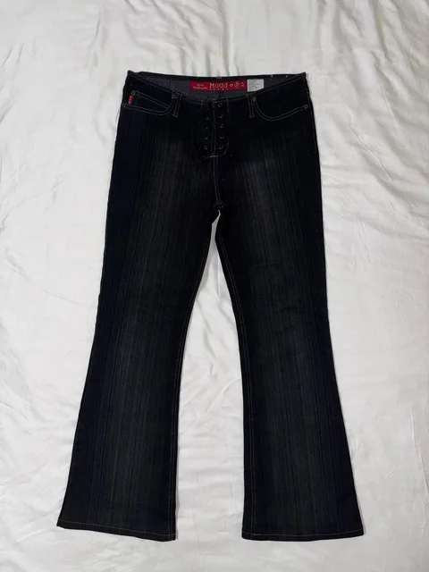 Джинсы архив клеши с необычной застежкой - Джинсы в Архангельск