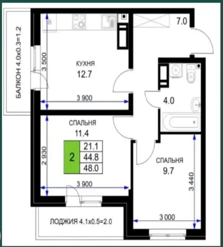 Квартира в ЖК Ракурс на Ростовского 8 к1