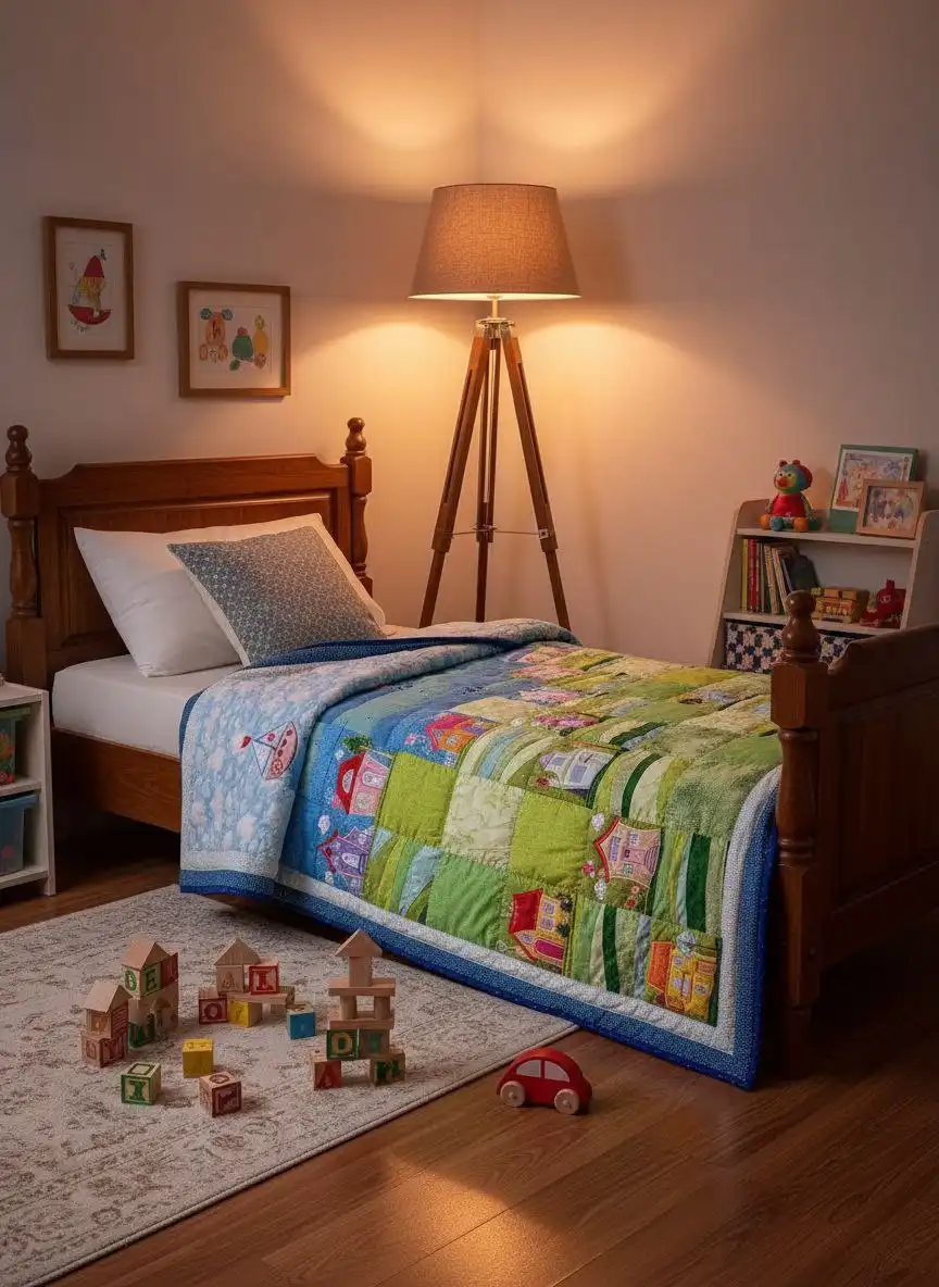 Детские покрывала ручной работы в технике лоскутного шитья