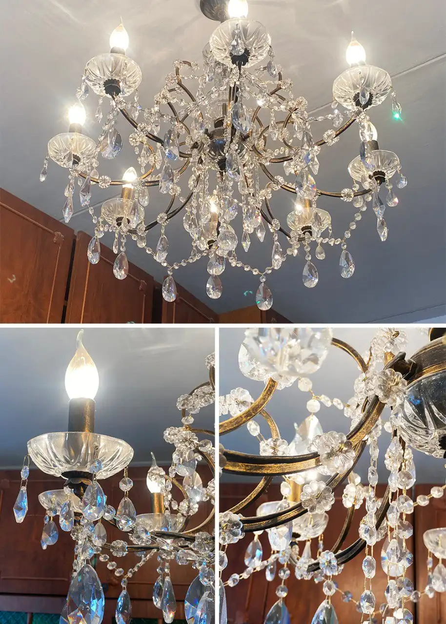 Люстра Италия хрусталь бронза 8 рожков - Освещение (Для дома и дачи) в Краснодар