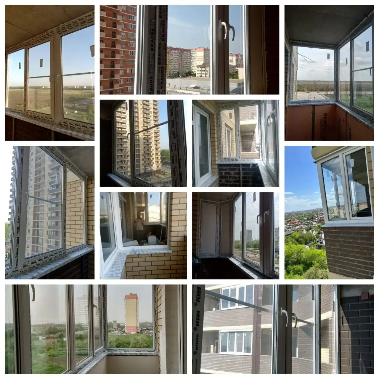 Услуги по установке окон, дверей и остеклению