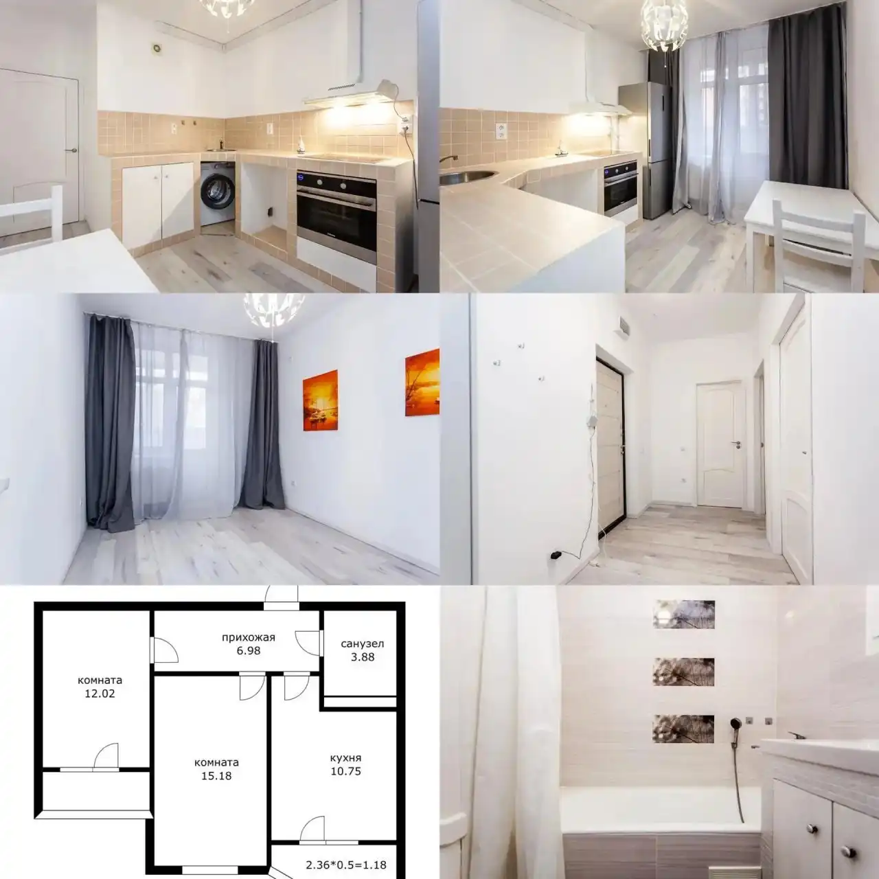 Квартира 49,2 м2, 14/18 этаж, хороший ремонт - Квартиры (Недвижимость) в Краснодар